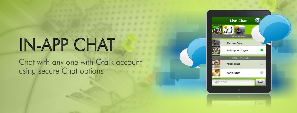 Chat with any one with Gtalk account using secure Chat options with Rapid Tracker